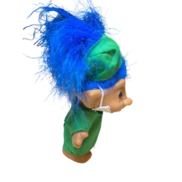 Ace Novelty Troll Retro Blue Hair Doctor Surgeon Mask Green Scrubs Doll - Picture 3 of 11